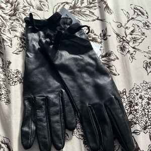 Kate Spade Black Leather Gloves